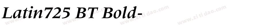 Latin725 BT Bold字体转换